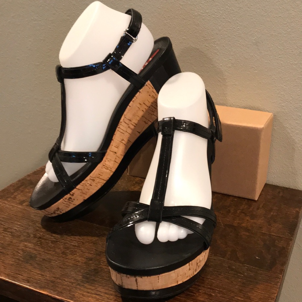 Prada Wedge Platform Sandals